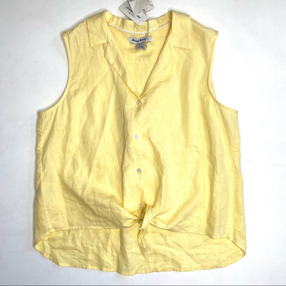 TOMMY BAHAMA Linen Sleeveless Camp Shirt